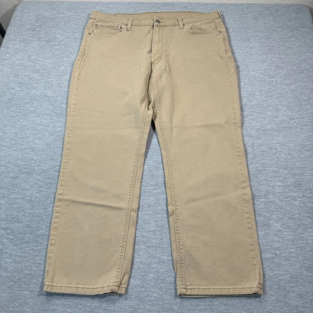 Levis Jeans Mens 40x30 Beige 541 Athletic‎ Tapered Mid Rise Stretch Light Wash